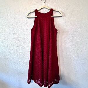 Red Crocheted sleeveless shirt with keyhole back
Altar’d State